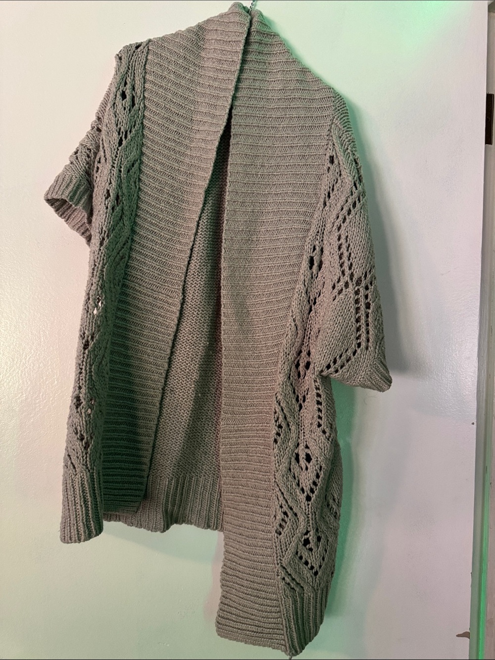 Old Navy Gray Open-Front Knit Cardigan